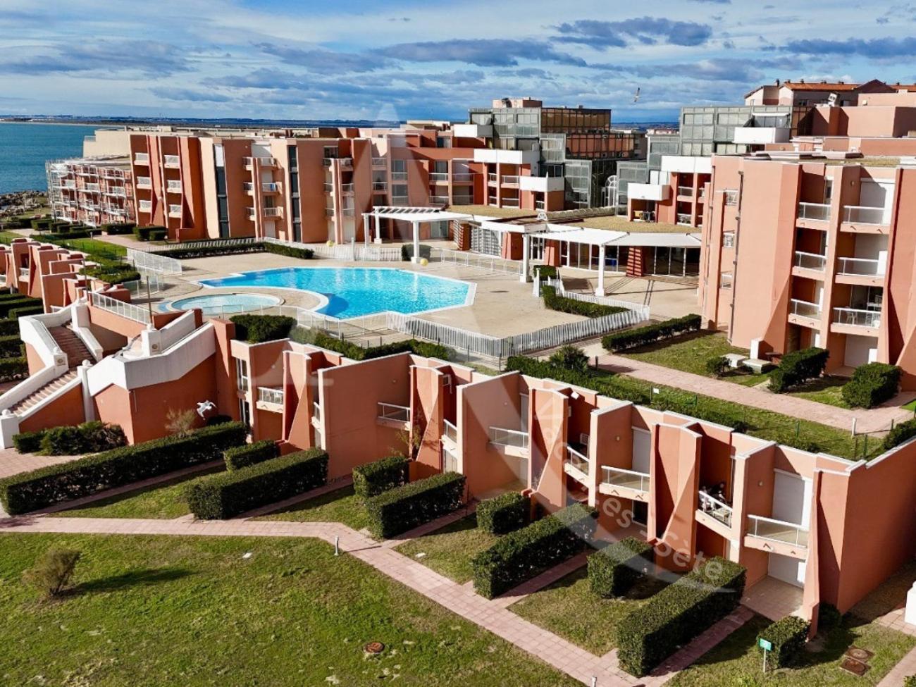 Studio 4 Pers, Pkg, 1Ere Ligne Mer, Piscine, Tennis Sète Kültér fotó